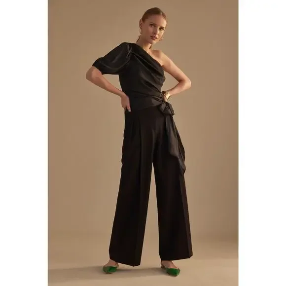 NWT Anthropologie DOLAN Single-Shoulder Black Top - Medium - Picture 7 of 10